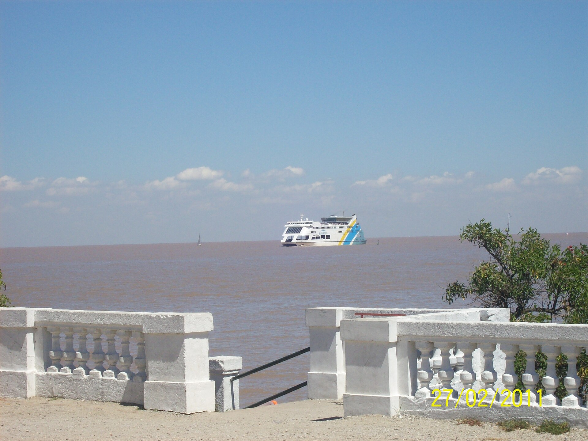 A ferry that connects Buenos Aires with Colonia del Sacramento across the Rio de la Plata