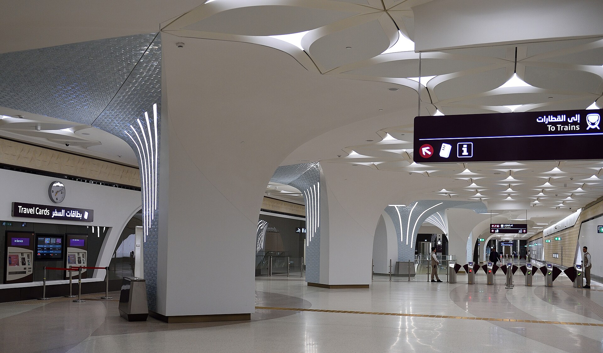 A Doha Metro station in Qatar