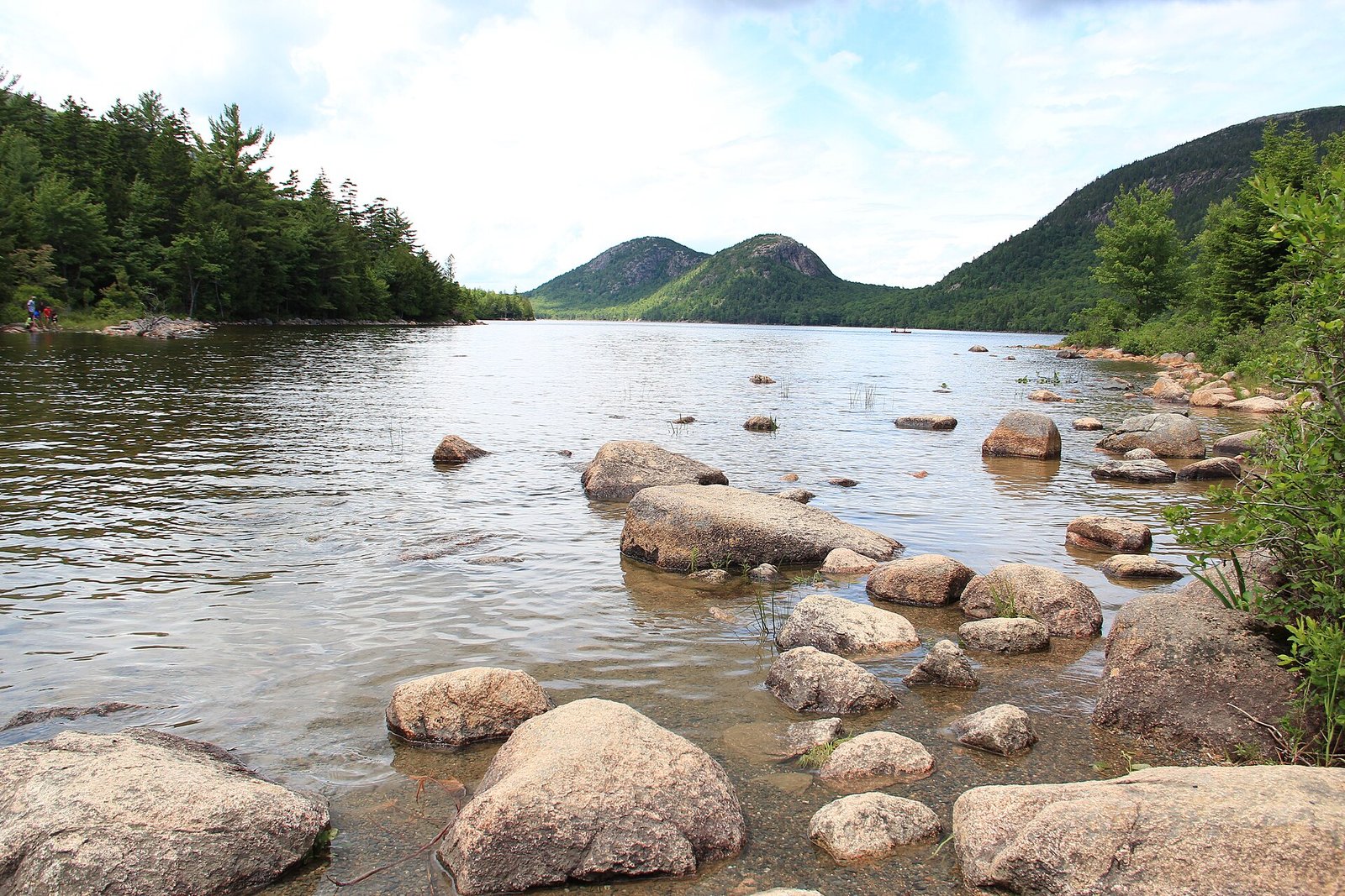 Jordan Pond and the Bubbles mountains in Acadia National Park, Maine