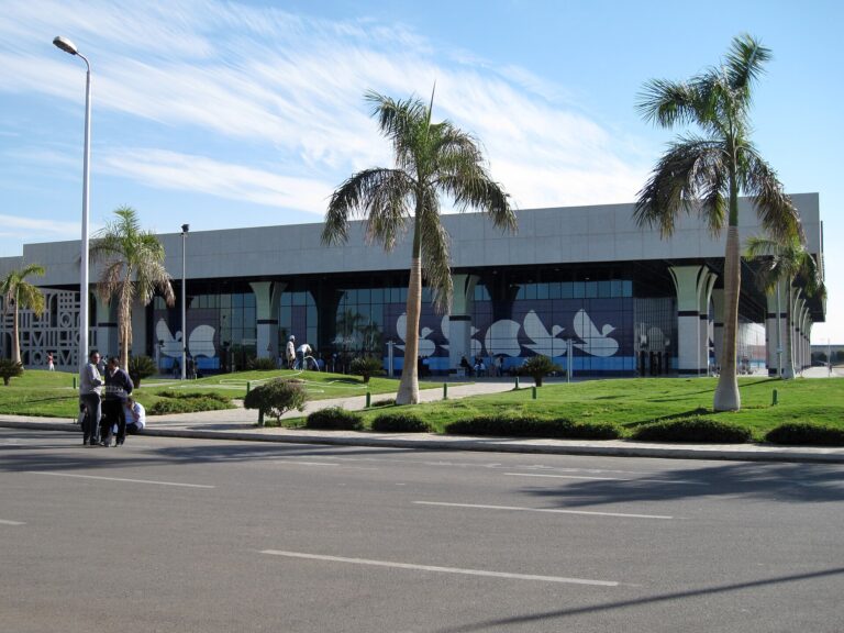 The terminal building of Luxor International Airport in Egypt