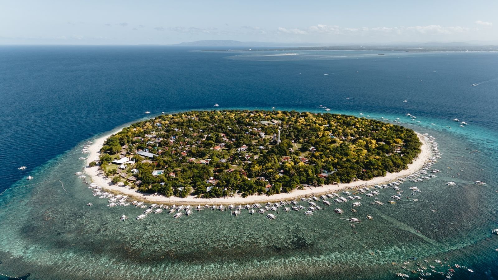 Panglao coastline and clear water in Bohol