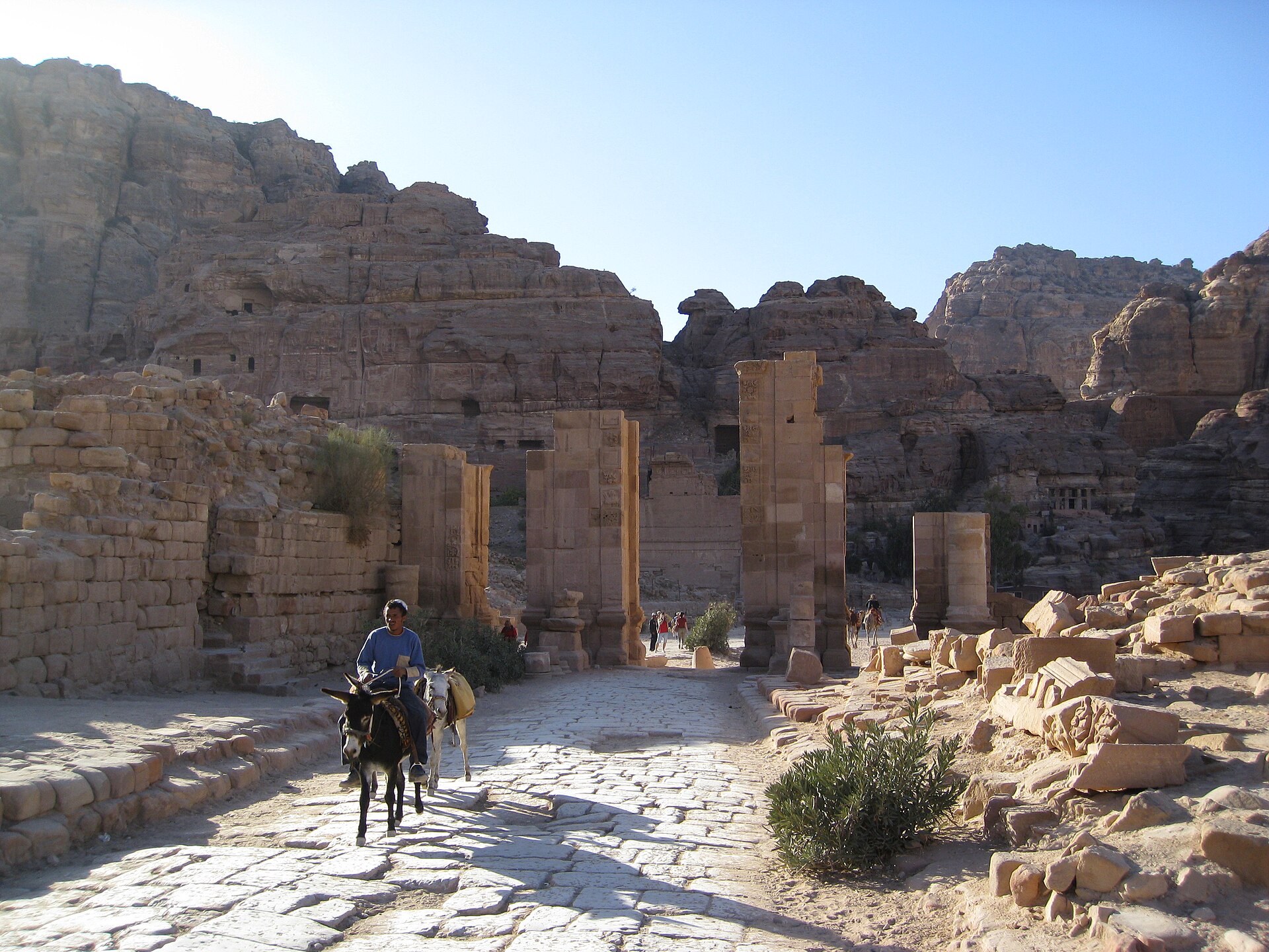 The Colonnaded Street in the centre of ancient Petra