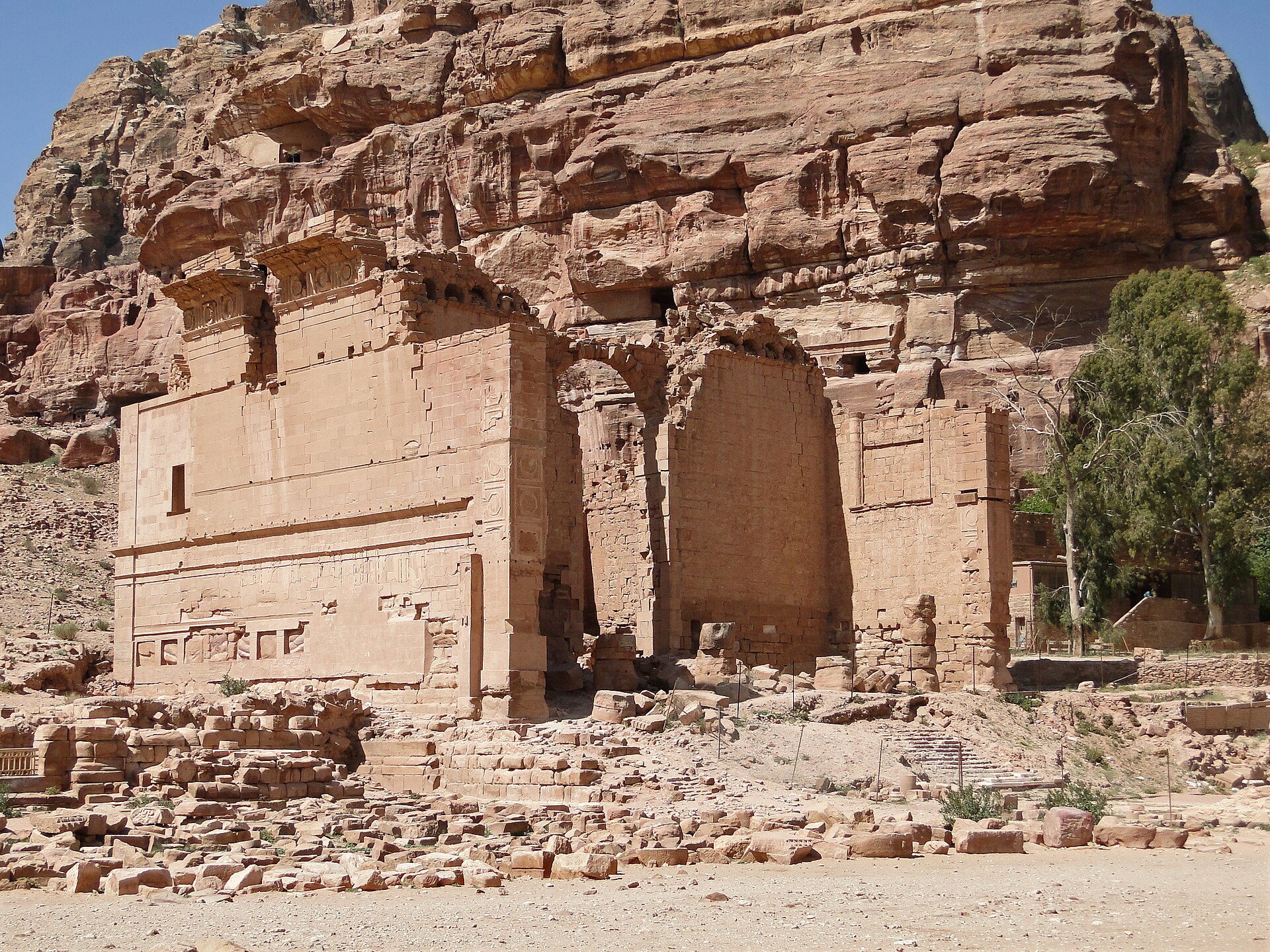 Qasr al-Bint, the main freestanding temple at Petra, Jordan