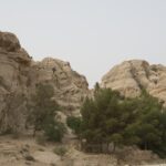 The narrow Siq gorge leading to the ancient city of Petra in Jordan