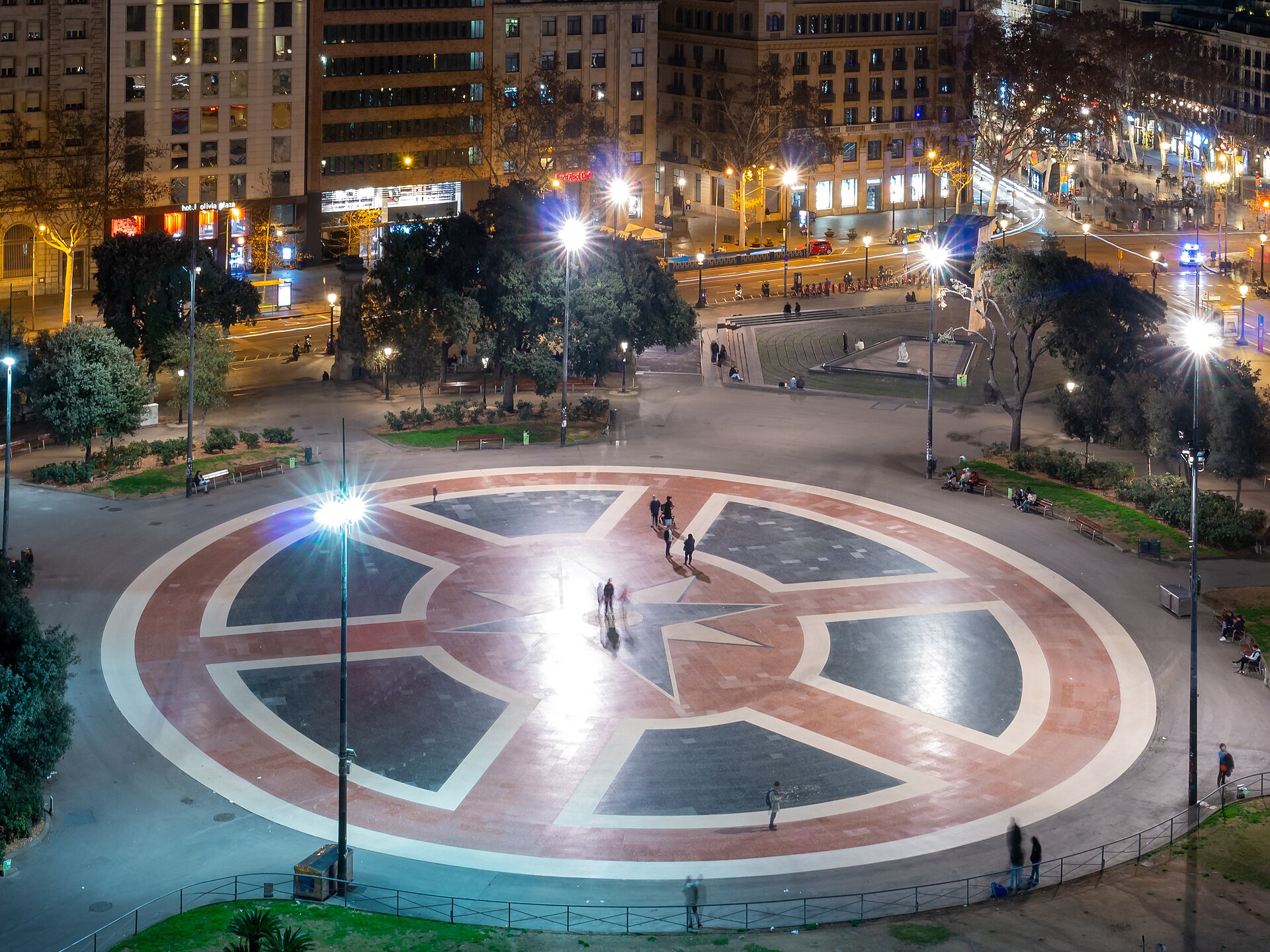 Placa de Catalunya in Barcelona, the departure point for trains to Montserrat